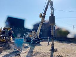 地盤調査を行なった結果、地盤改良が必要でした！地盤改良は、HySPEED工法と言う方法で行なわれました！---- COPYRIGHT©2021 霧島市 TDホーム霧島（有）林工務店 ----