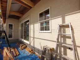 ブリックタイル調のミルク色で可愛らしいフレンチスタイルの外観になってきました♡---- COPYRIGHT©2022 霧島市 TDホーム霧島（有）林工務店 ---