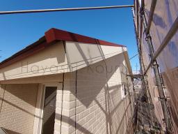 破風や軒裏の施工が行われました。---- COPYRIGHT©2021 霧島市 TDホーム霧島（有）林工務店 ----