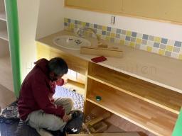 造作洗面台など設備工事が行われました！---- COPYRIGHT©2022 霧島市 TDホーム霧島（有）林工務店 ----