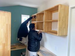 造作家具の取り付けが行なわれました！---- COPYRIGHT©2022 霧島市 TDホーム霧島（有）林工務店 ----