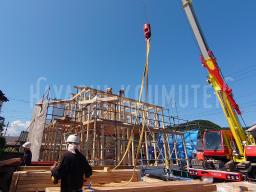 暑い中大工さん達にがんばってもらいました！---- COPYRIGHT©2021 霧島市 TDホーム霧島（有）林工務店 ----