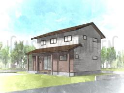 完成予定イメージ外観🏠三世代が暮らすヴィンテージ和モダンの家---- COPYRIGHT©2021 霧島市 TDホーム霧島（有）林工務店 ----