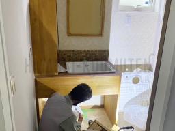 造作洗面台など設備工事が行われました！---- COPYRIGHT©2021 霧島市 TDホーム霧島（有）林工務店 ----