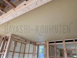 天井ボードが施工されました！---- COPYRIGHT©2021 霧島市 TDホーム霧島（有）林工務店 ----
