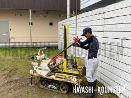 工事開始前に、まずは地盤調査が行なわれました！ 地盤調査は、スウェーデン式サウンディング試験と言う方法で行なわれました。---- COPYRIGHT©2020 霧島市 TDホーム霧島（有）林工務店 ----