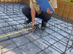 鉄筋組みが完了したので、配筋検査を行ないました！---- COPYRIGHT©2020 霧島市 TDホーム霧島（有）林工務店 ----