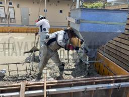 ベースコンクリートの打設が行なわれました！---- COPYRIGHT©2020 霧島市 TDホーム霧島（有）林工務店 ----