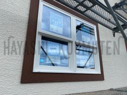 窓の周りに木目調の幕板を取り付けました！いい感じのアクセントになっています。---- COPYRIGHT©2020 霧島市 TDホーム霧島（有）林工務店 ----