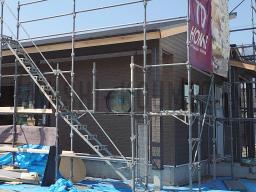 木目調のサイディングとレンガ調のサイディングを 組み合わせて、カッコイイ和モダンをイメージしています！---- COPYRIGHT©2020 霧島市 TDホーム霧島（有）林工務店 ----