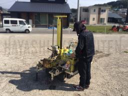 工事に入る前に地盤調査が行なわれました。---- COPYRIGHT©2019 霧島市 TDホーム霧島（有）林工務店 ----