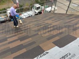 コロニアルグラッサ・シャッフルのシダーミックスでおしゃれな感じです---- COPYRIGHT©2019 霧島市 TDホーム霧島（有）林工務店 ----