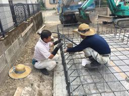 そして鉄筋組みを行ないました！ ---- COPYRIGHT©2018 霧島市 TDホーム霧島（有）林工務店 ----