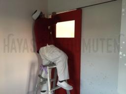 NOVEドアの取り付けが行なわれました(｡･ω･)ﾉﾞ---- ©2019 霧島市 TDホーム霧島（有）林工務店 ----