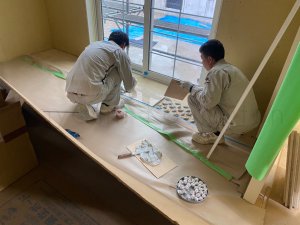 屋内床（大理石）施工

................................
 