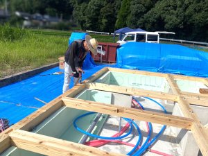 大工工事開始！
土台敷き込み
𓈒𓐍𓂃𓈒𓂂𖤣𖤥𖠿................
 