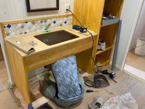 造作洗面の設備工事　
................................
 